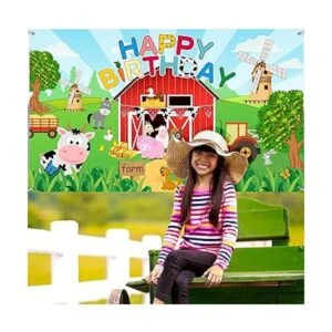 Tatuo Suministros de fiesta de cumpleaños de granja fondo_6