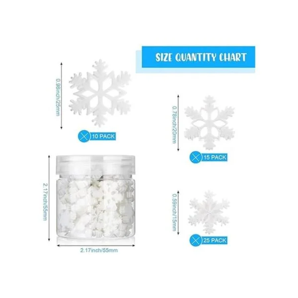 WILLBOND 50 piezas de mini copo de nieve para_3
