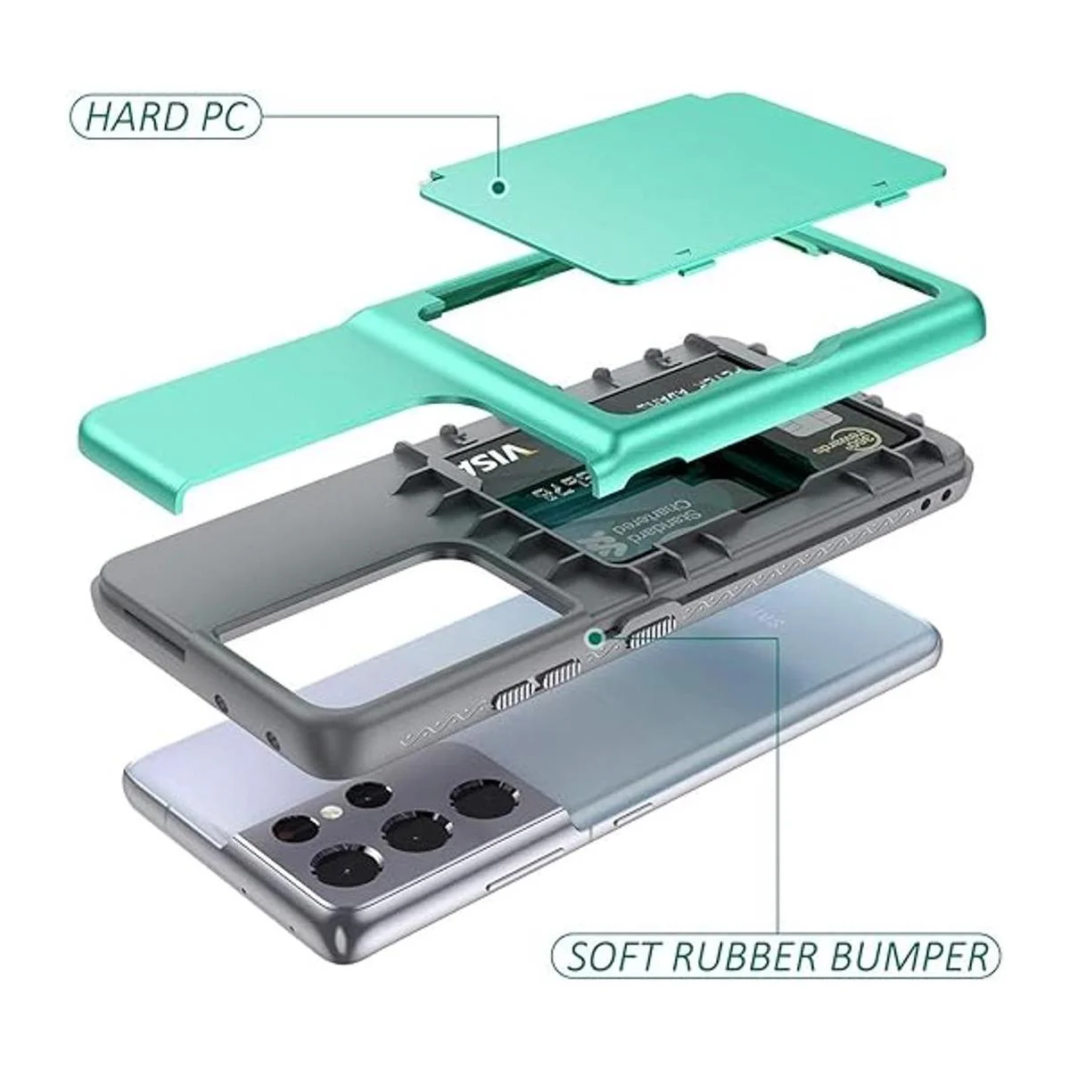 WeLoveCase Funda tipo cartera para Samsung Galaxy S21_4