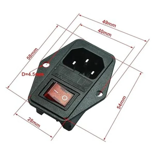 FILSHU 10A 250V Enchufe de entrada módulo enchufe_6