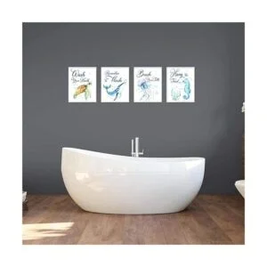 SUUURAOO Juego de 4 impresiones artísticas de acuarela_4