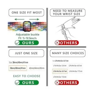 Qimela Correas elásticas de nailon solo compatibles con_5