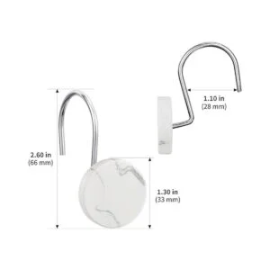 CHICTIE Ganchos decorativos para cortina de ducha de_6