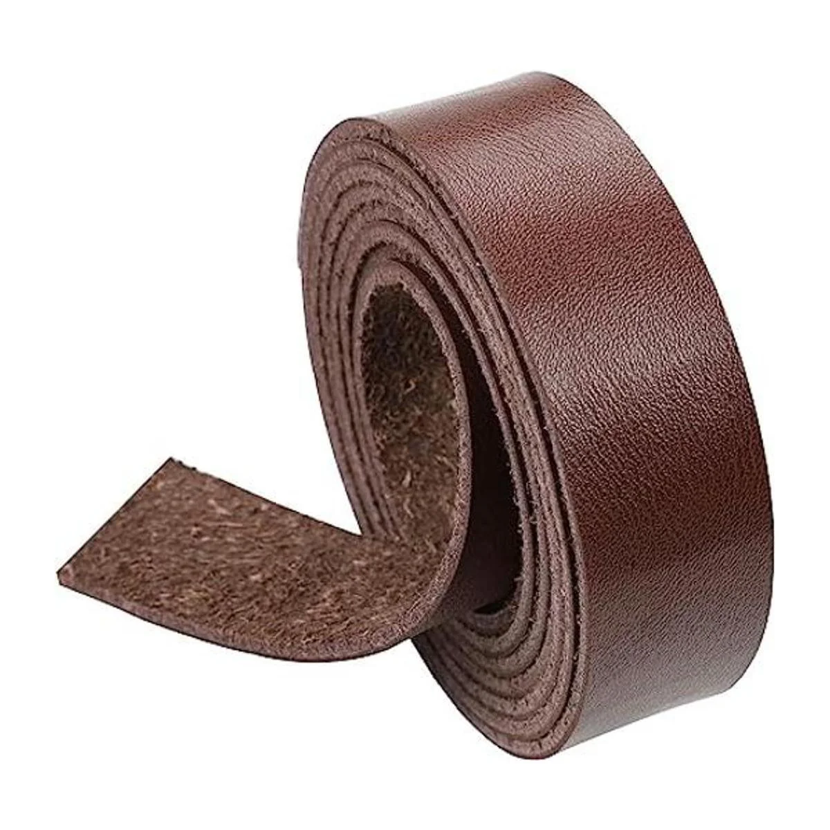 Picheng Correa de cuero marrón oscuro de 1 pulgada de_1