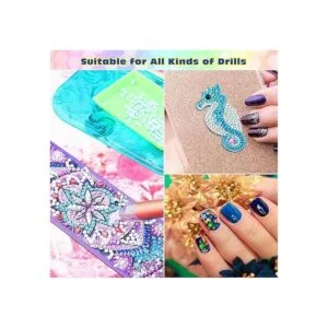 Juego de 15 herramientas de pintura con diamantes LED 5D_5