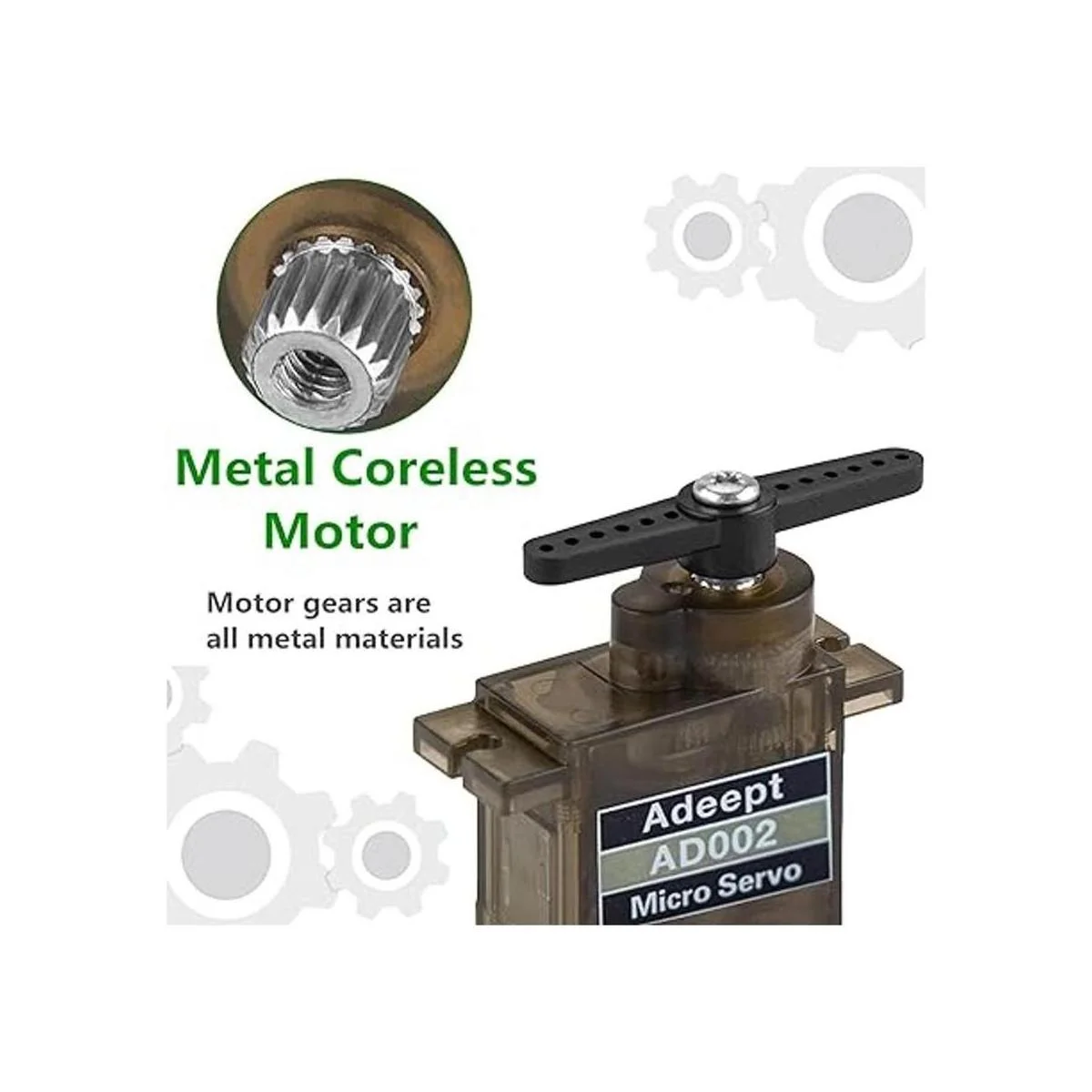 Adeept AD002 2 piezas compatibles con MG90S 9G Micro_3