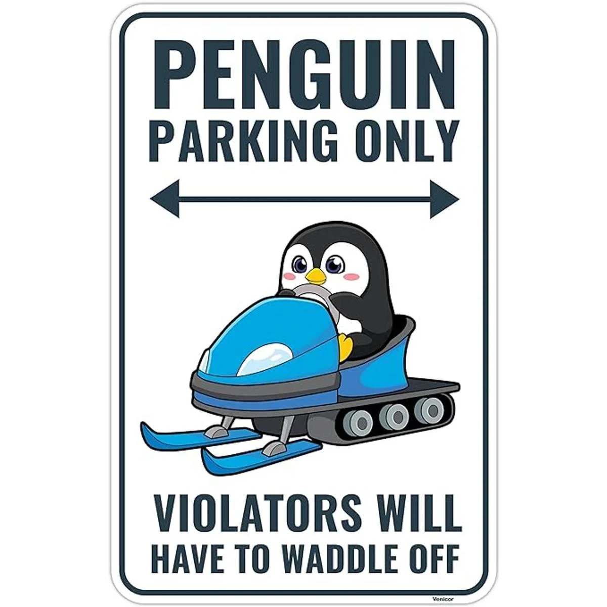 Venicor Decoración de letrero de pingino 9 x 14_1