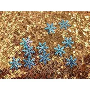 1200 piezas de confeti de copo de nieve azul y blanco con_7