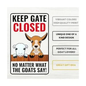 Venicor Decoración de letreros de cabra 14 x 9 pulgadas_3