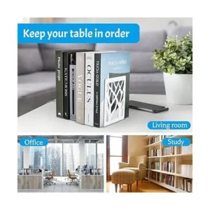 Sujetalibros soportes decorativos de metal resistentes_7