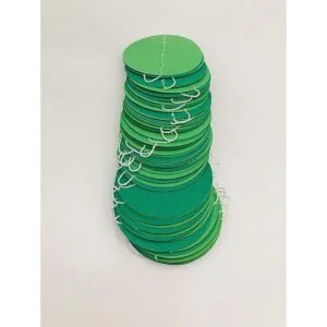 Guzon Guirnalda de papel verde con diseño de círculo_5