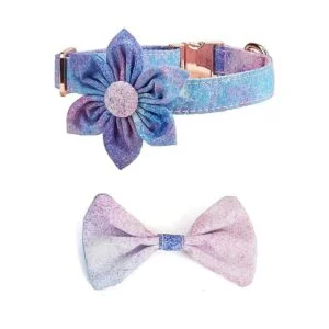 Collar de perro floral para niña y perro suave cómodo_7