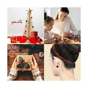 230 cuentas redondas de madera a cuadros de búfalo sueltas_4