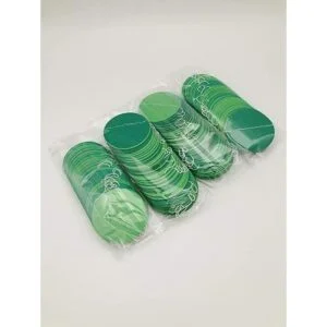 Guzon Guirnalda de papel verde con diseño de círculo_4