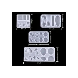 Moldes para colgantes de resina de isla paquete de 4 de_2