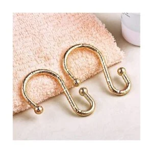 Ganchos dorados para cortina de ducha juego de 12 ganchos_6