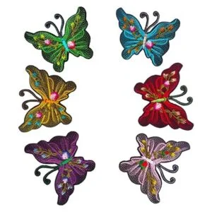Qingxii Decorr Parches coloridos surtidos de mariposas_2
