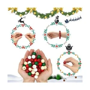 230 cuentas redondas de madera a cuadros de búfalo sueltas_3