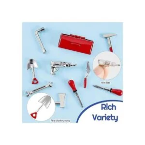 Juego de 10 herramientas para casa de muñecas mini_3