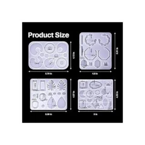 4 piezas de moldes de resina para aretes moldes de_3