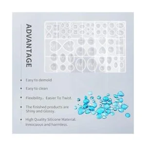 Molde de silicona superbrillante 58 cavidades para gemas_3