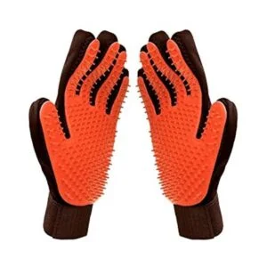 Raw Paws Guantes de aseo de mascotas de punta suave para_1