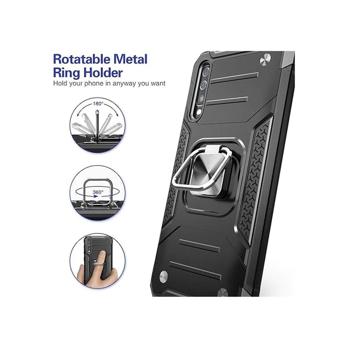 IDYStar Funda para Galaxy A50 con protector de pantalla de_3