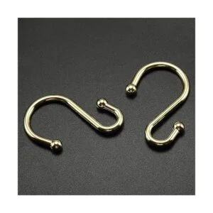 Ganchos dorados para cortina de ducha juego de 12 ganchos_4