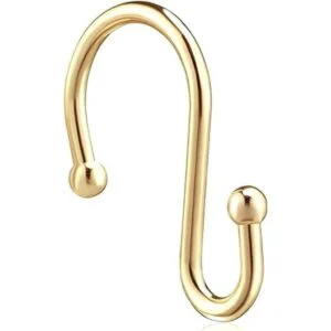 Ganchos dorados para cortina de ducha juego de 12 ganchos_3