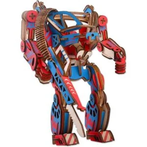 Rompecabezas de madera 3D DIY Robot mecánico modelo de_1