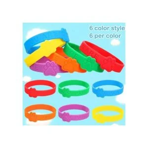 36 pulseras de silicona con estampado de patas pulseras_2