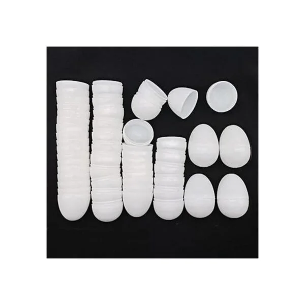 YTYKINOY 30 huevos de Pascua de plástico blanco en blanco_2