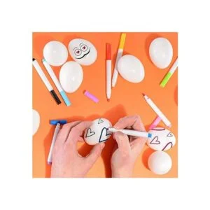 YTYKINOY 30 huevos de Pascua de plástico blanco en blanco_4