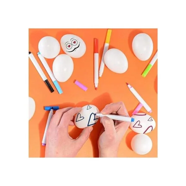 YTYKINOY 30 huevos de Pascua de plástico blanco en blanco_4