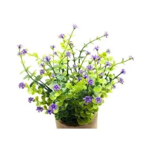 Svenee Mini plantas artificiales en maceta flores de_4