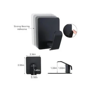 Taozun Ganchos adhesivos ganchos negros para toallas_2