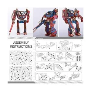 Rompecabezas de madera 3D DIY Robot mecánico modelo de_3