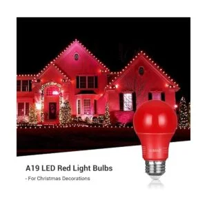 EDISHINE Paquete de 4 bombillas rojas bombilla LED A19_2