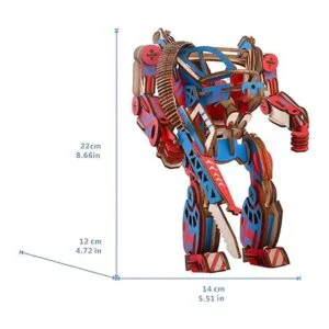 Rompecabezas de madera 3D DIY Robot mecánico modelo de_6