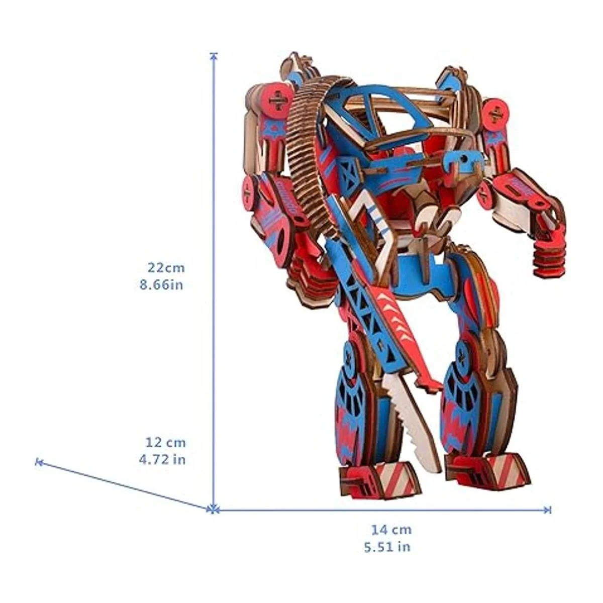 Rompecabezas de madera 3D DIY Robot mecánico modelo de_6