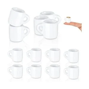 20 mini tazas de café de cerámica blanca taza de té casa_1