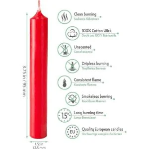 Eika Juego de 20 velas de cera de Navidad tradicionales_3