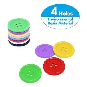240 piezas en 8 colores redondos multicolores 4 agujeros_4