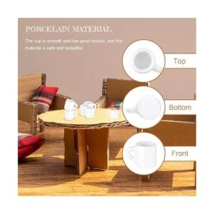 20 mini tazas de café de cerámica blanca taza de té casa_6