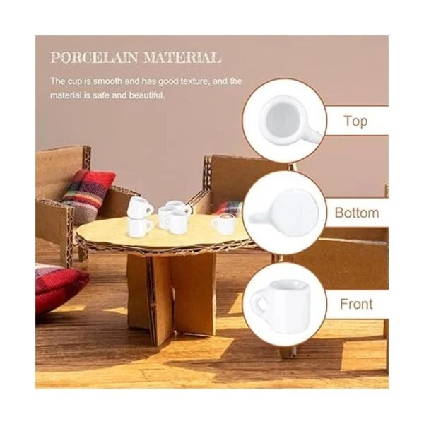 20 mini tazas de café de cerámica blanca taza de té casa_6