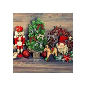 Mini lazo de arpillera de Navidad lazo a cuadros blanco y_5