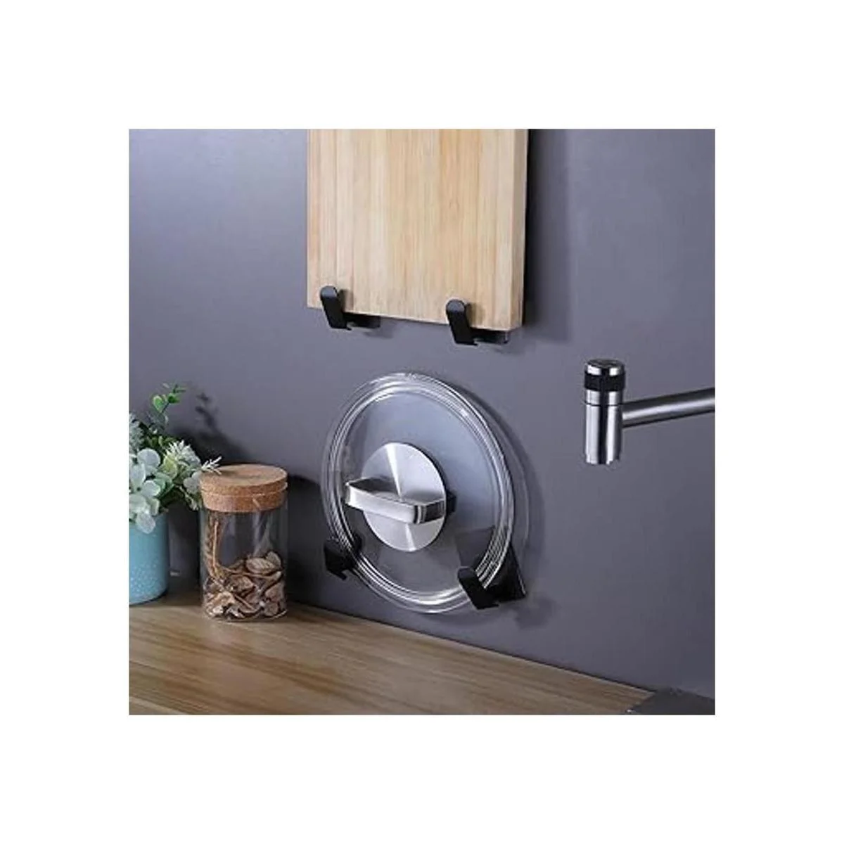 Taozun Ganchos adhesivos ganchos negros para toallas_5