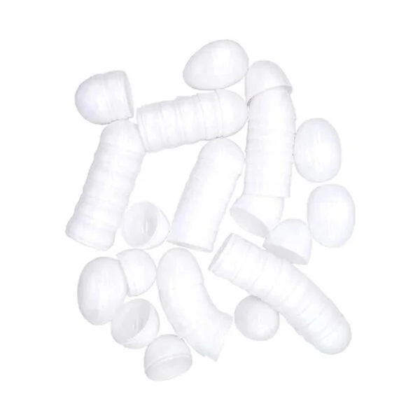 YTYKINOY 30 huevos de Pascua de plástico blanco en blanco_1