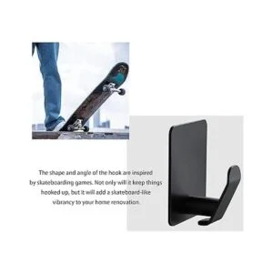 Taozun Ganchos adhesivos ganchos negros para toallas_3