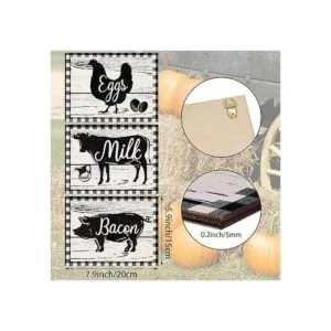 3 piezas de decoración de granja gallo de vaca y cerdo_2